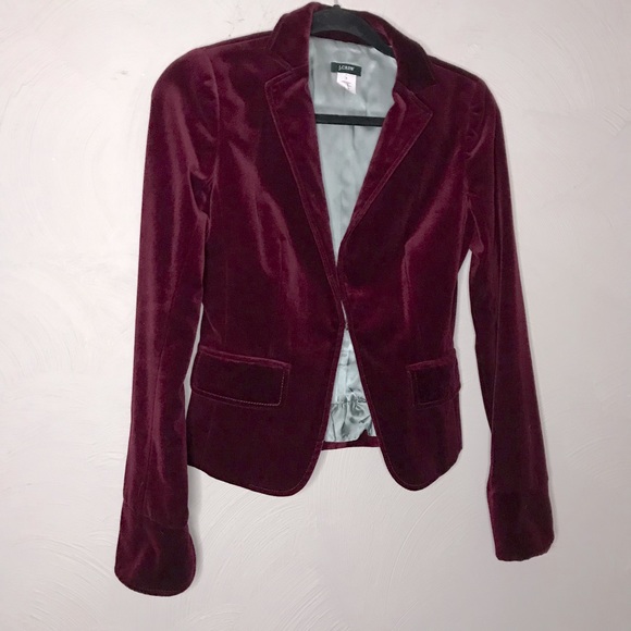 J Crew Burgundy Soft Blazer